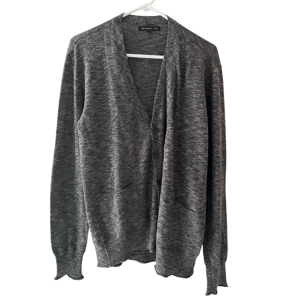 John Varvatos  Men's M Wool Blend Cardigan Front Pockets Button Up Excellent